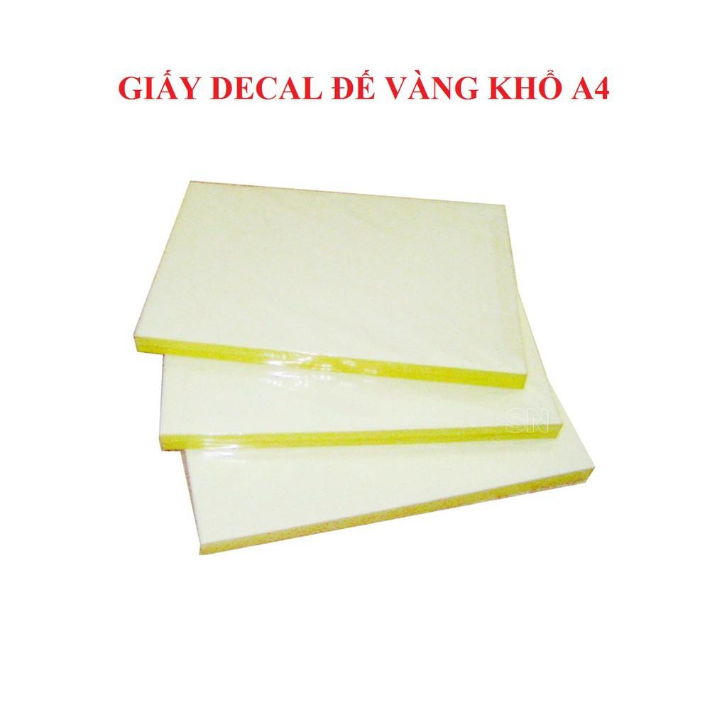 Giấy dán Decal đế vàng (1 xấp/100 tờ)