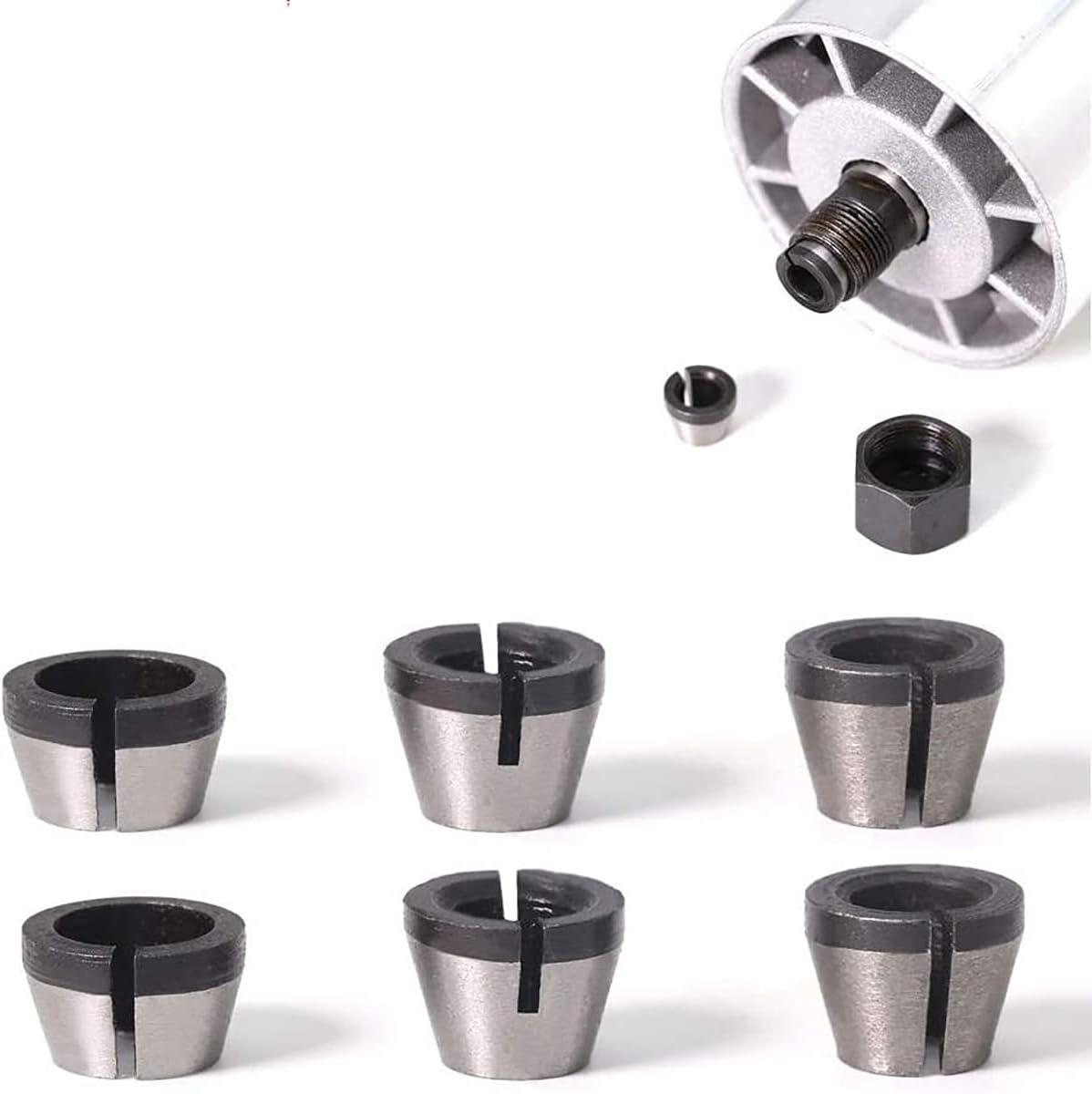 6 Cái Chuck Đầu Kẹp Đầu Bộ Chuyển Đổi Đầu Router Cho Máy Khoan Router Máy Khắc Tông Đơ Điện Bộ Định Tuyến Chế Biến Gỗ Giá Kẹp