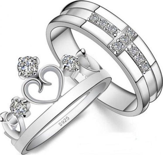 Nhẫn đôi bạc, nhẫn đôi bạc 925 - ND3 - trang sức Bạc Quang Thản
