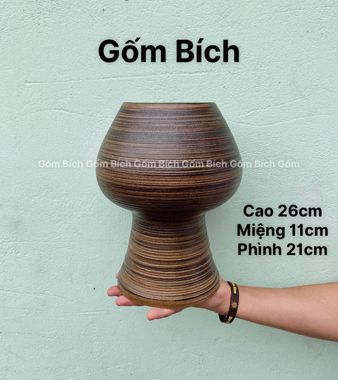 Bình Hoa Lọ Hoa Dáng Cây Nấm Đẹp Nhiều Mẫu Vẽ Tay Men Mộc Gốm Sứ Bát Tràng - Gốm Bích