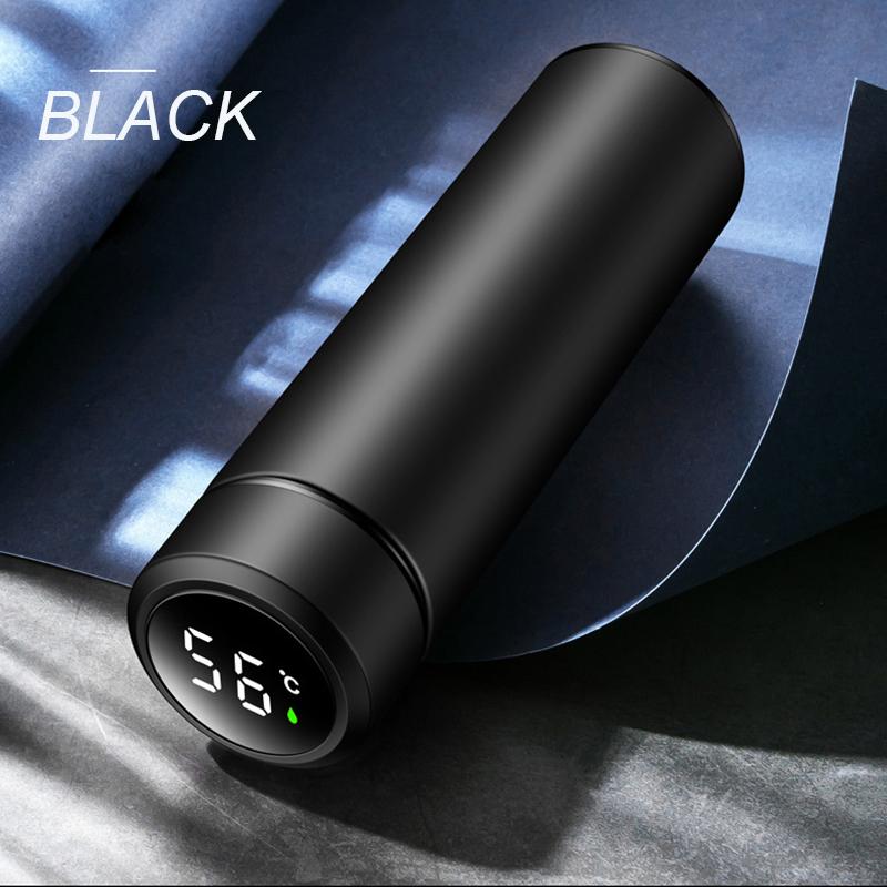 Cách Nhiệt Thông Minh Cốc Nước Kỹ Thuật Số Đèn Led Hiển Thị Nhiệt Độ Thép Không Gỉ Nhiệt Cốc Thông Minh Cách Ly 500ML