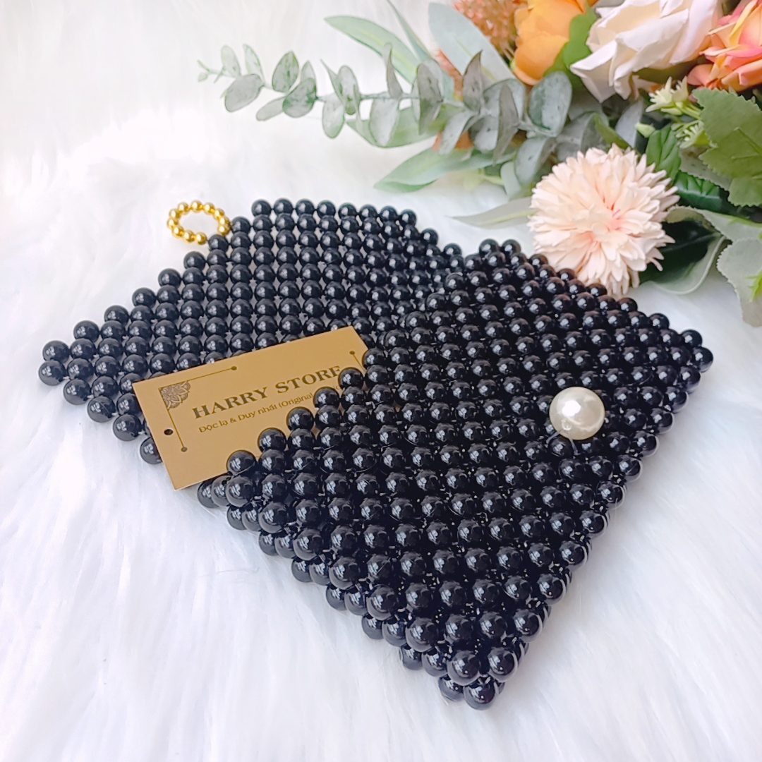 Túi Xách Ngọc Trai Nữ Hồng Sakura HRRBB-HSKR mẫu Hoa Mai đựng Điện Thoại Bản Cao Cấp