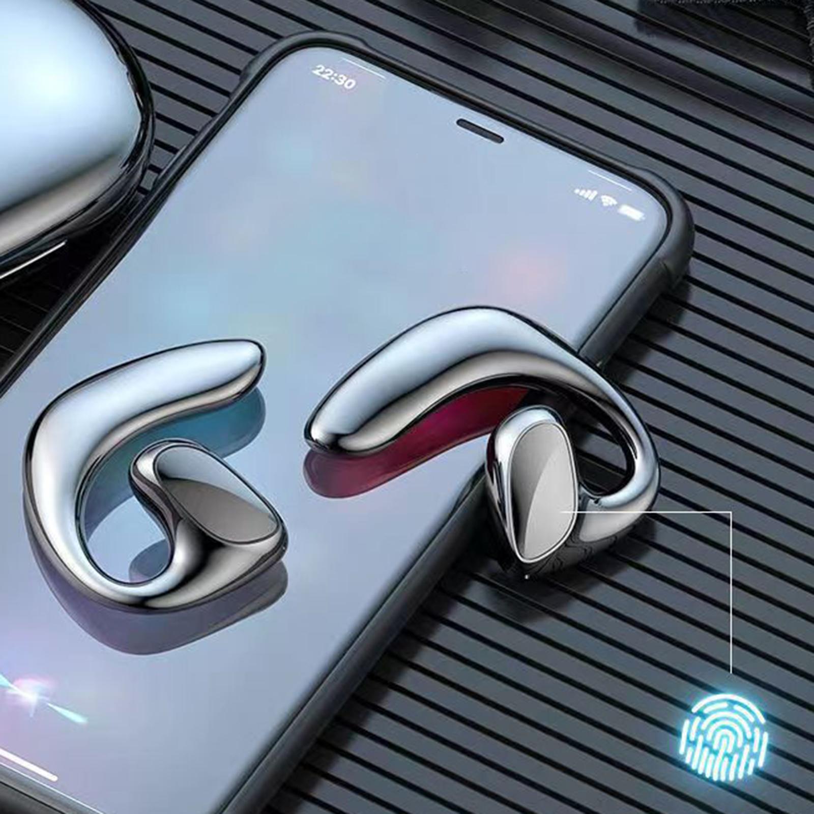 Air Conduction Bluetooth Headphones Wireless Headset Over Ear for Workout Black