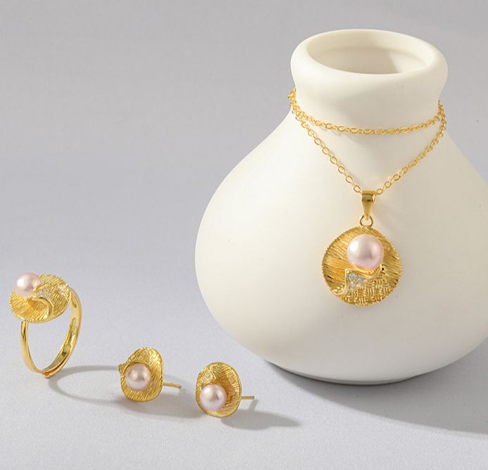 Bộ Trang Sức Lá Ngọc Vàng BNT-609 Bảo Ngọc Jewelry