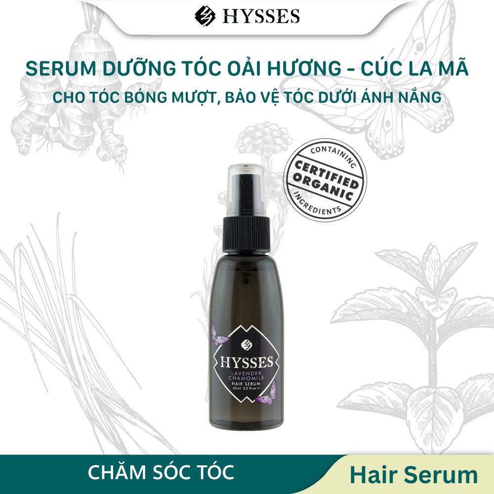 Tinh Chất Dưỡng Tóc Cao Cấp Hysses Hair Serum Dành Cho Rối, Giúp Tóc Sáng Bóng & Bảo Vệ Tóc Dưới Ánh Nắng Với Tinh Dầu Oải Hương - Cúc La Mã Hữu Cơ Tự Nhiên