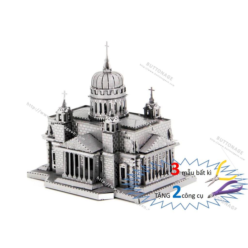 Mô Hình Lắp Ráp 3d Nhà thờ chính tòa Thánh Isaac