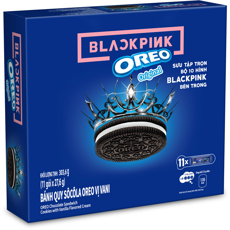 [Limited Edition] Combo 2 hộp bánh OREO BLACKPINK vị Vani 2 x 303.6g  (Tặng kèm 2 thẻ hình BLACKPINK)