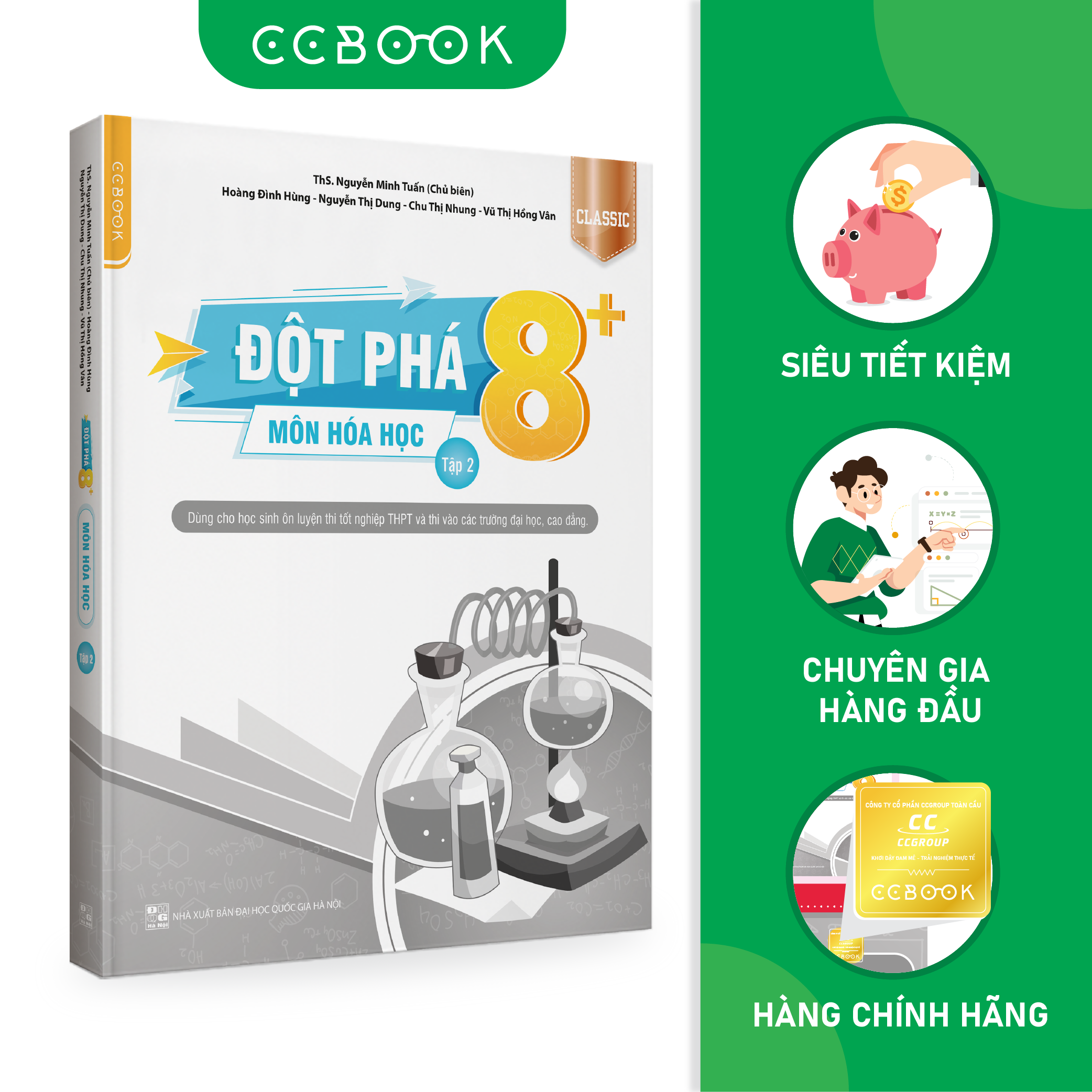 Sách - Đột phá 8+ môn Hóa học tập 2 Classic - Ôn thi đại học, THPT quốc gia - Siêu tiết kiệm - Chính hãng CCbook