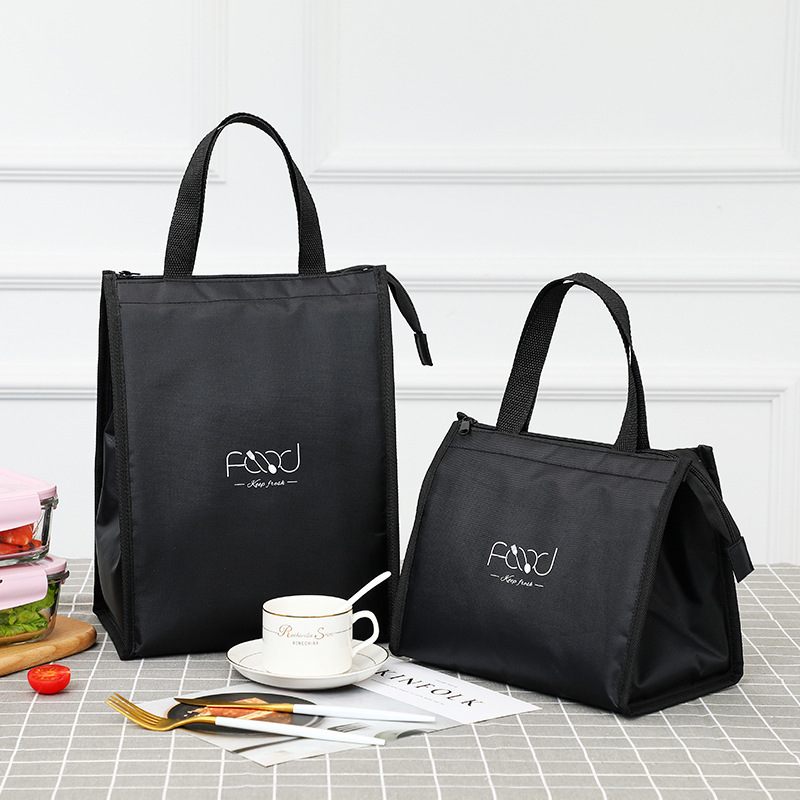 Túi giữ nhiệt đựng hộp cơm trưa văn phòng, hộp thực phẩm đa năng chất liệu vải Oxford hình chữ nhật cỡ lớn dành cho nữ