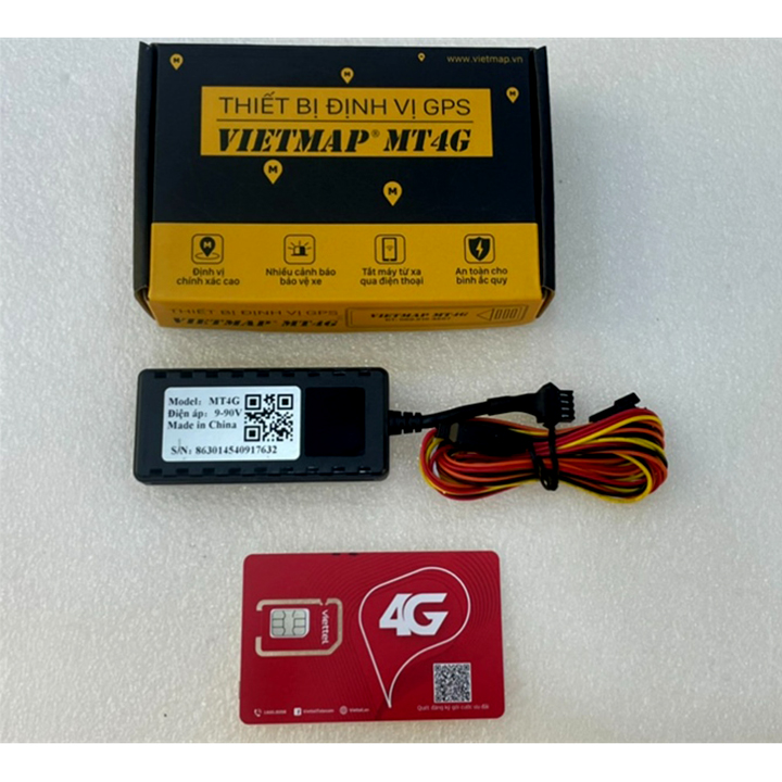 Thiết Bị Định Vị MT4G Dành Cho Xe Ô Tô - Viet-map - Sim Viet-tel 4G