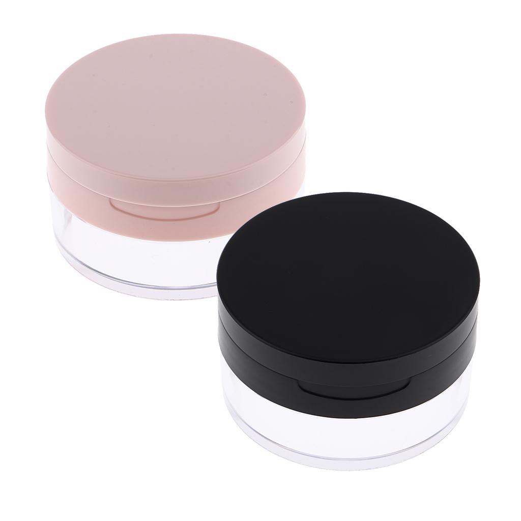 4 Pieces Loose Powder Case Blush Storage Container Talcum Powder Jar