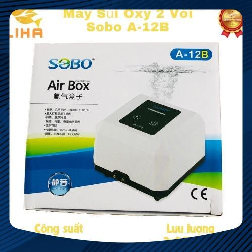 Máy Sủi Oxy 2 Vòi Sobo A-12B - Máy Sủi Oxy Siêu Êm Cho Bể Cá LONG THÀNH CÁ CẢNH
