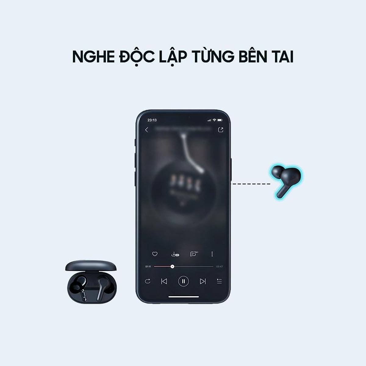 Tai Nghe TWS AUKEY EP-T25, BT 5.0, Pin Tới 25H, Cảm Ứng, Chống Nước IPX5, Độc Lập 2 Tai - Hàng Chính Hãng