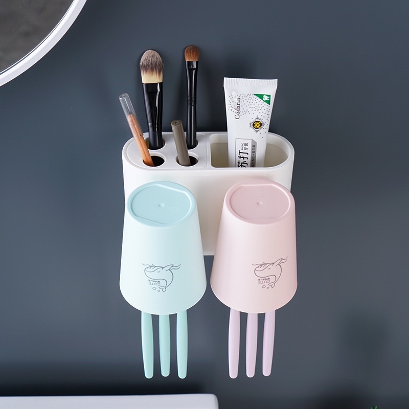 Kệ Để Bàn Chải Đánh Răng Cọ Trang Điểm Dán Tường Nhà Tắm Jodily StarHome