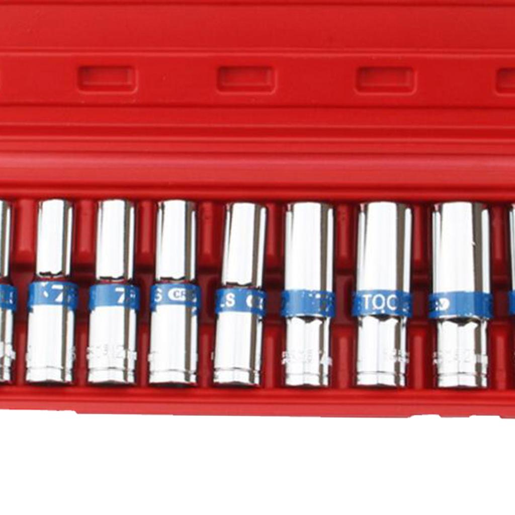 10 Miếng 1/2 Inch Lục Giác Ổ Tác Động Sâu Ổ Cắm Tay Lục Lạc Không Cờ Lê