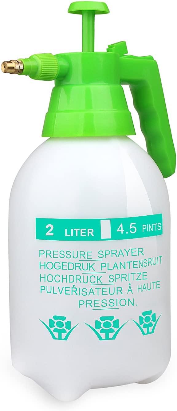 Bình Xịt Áp Lực 2L, Bình Xịt Làm Vườn Có Vòi Bằng Đồng Có Thể Điều Chỉnh Và Van Xả Áp Suất, Dùng Cho Làm Vườn, Bón Phân Và Làm Sạch