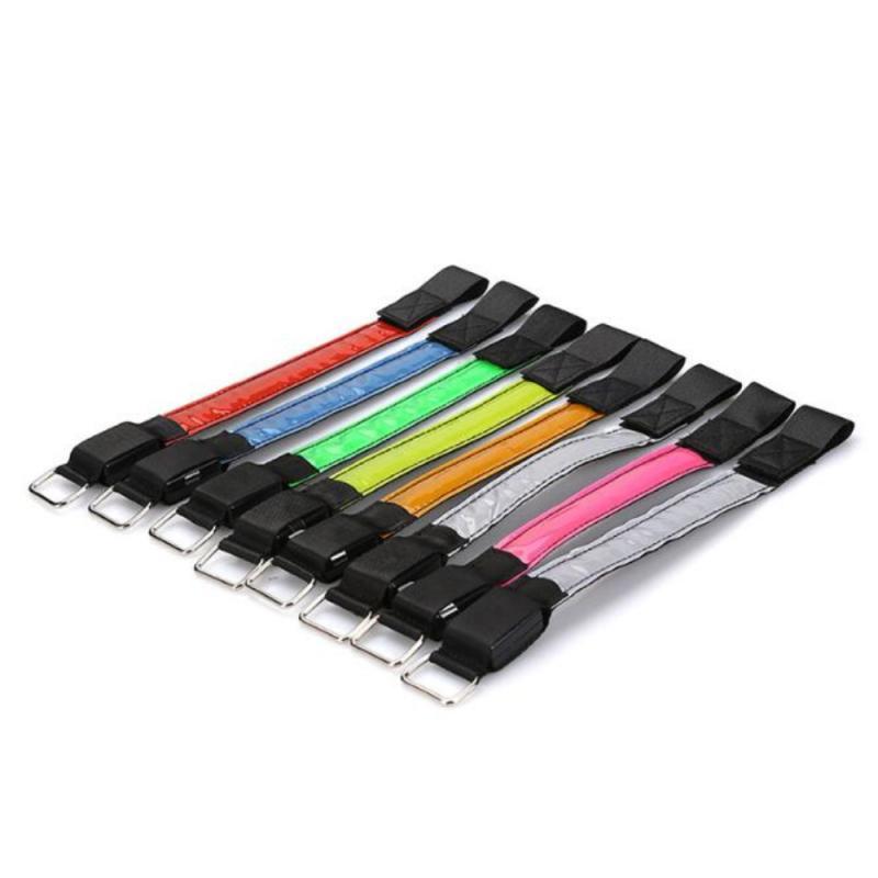 Outdoor LED Night Run Light Bracelet Safety Reflective Warning Light Armband Flashing Belt Reflective strip