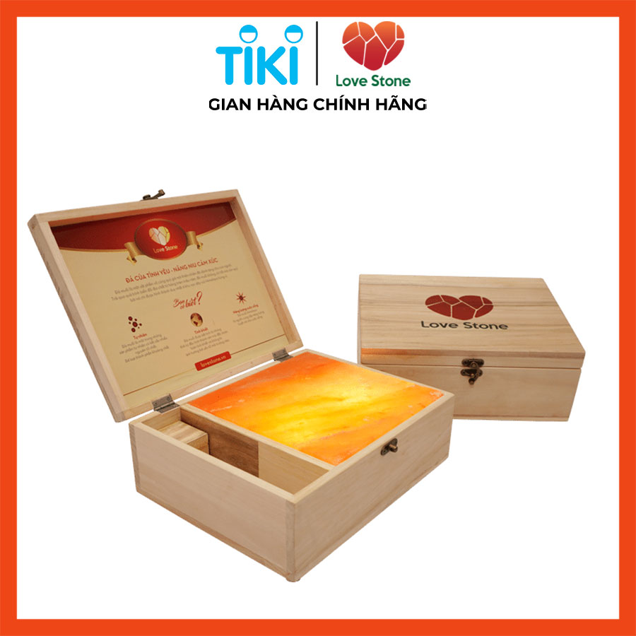 Hộp Đá Muối Massage Chân Love Stone Phiên Bản Standard (Mặt Đá Phẳng)