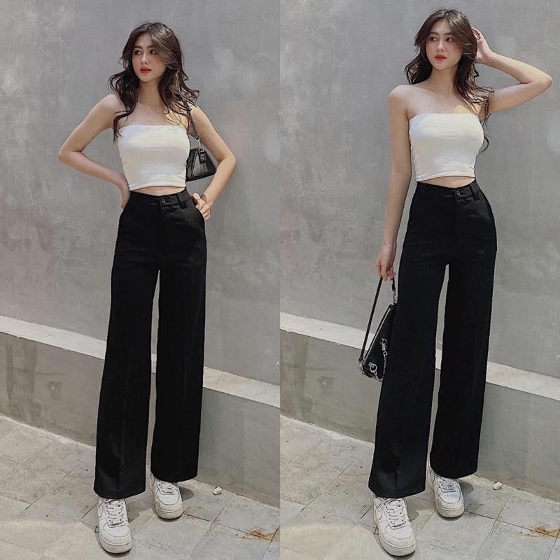 Quần Suông Cotton - Quần Vải Culottes Ống Rộng  Nhật Lạnh Vải Bao Xịn Hàng Loại 1