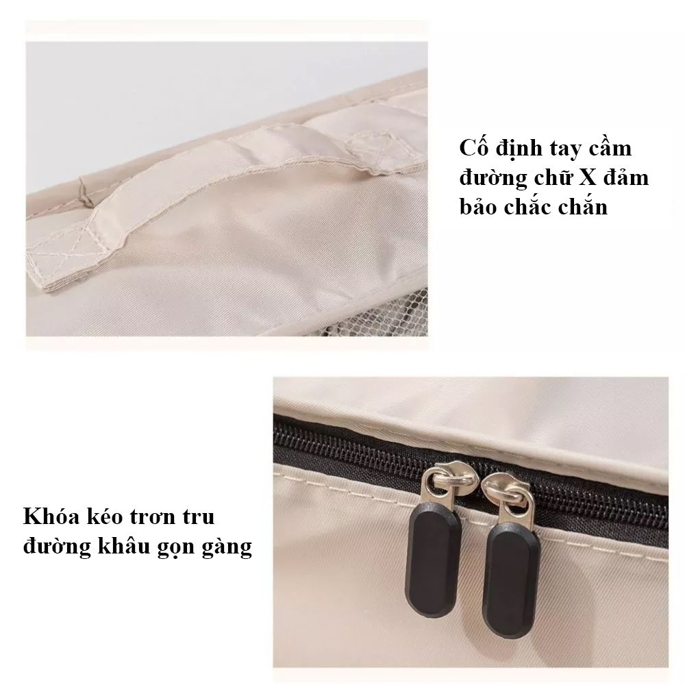 Set 7 Túi Đựng Đồ Du Lịch Họa Tiết KUNBE Giúp Phân Loại Quần Áo Đồ Dùng Ngăn Nắp, Chống Thấm Nước Phù Hợp Để Vali