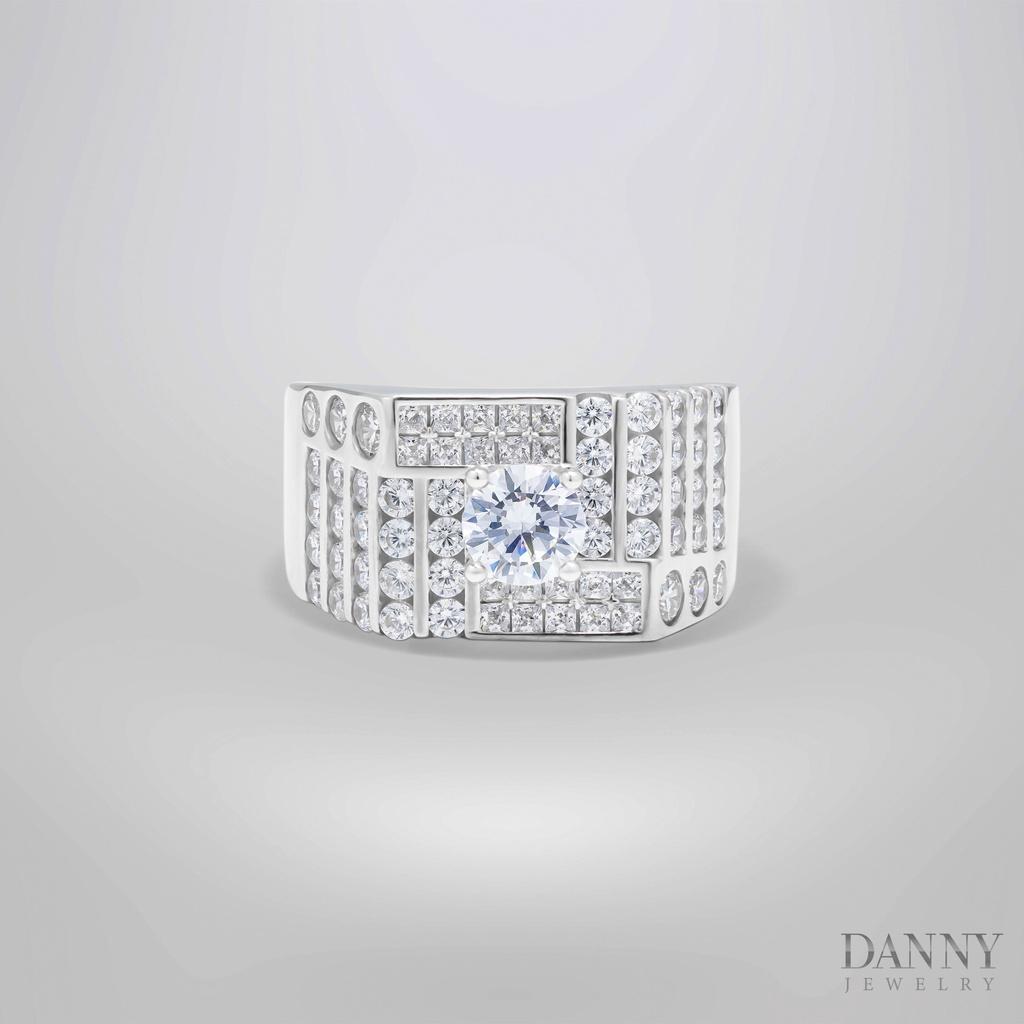 Nhẫn Nam Danny Jewelry Bạc 925 Đính Đá CZ Xi Rhodium NN4355