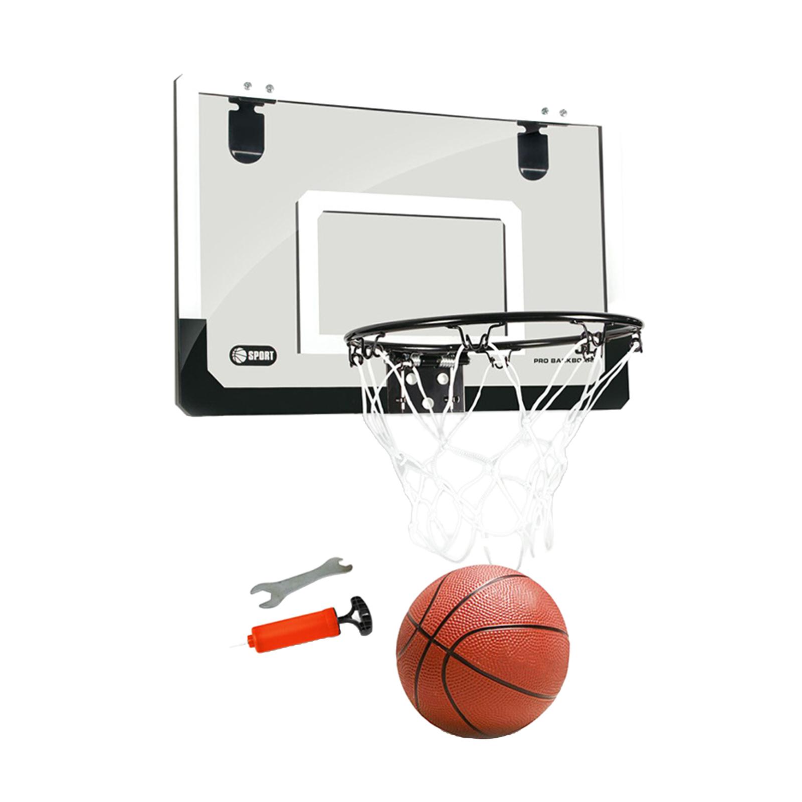 Mini Basketball Hoop Pre-Assembled Portable Over The Door with Flexed Rim Includes Mini Basketball with Pump for Indoor and Wall Indoor Sports Game