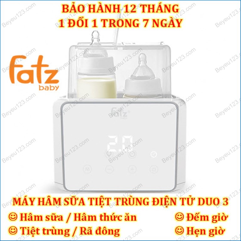 MÁY HÂM SỮA TIỆT TRÙNG ĐIỆN TỬ FATZBABY  DUO 3- FB3093VN