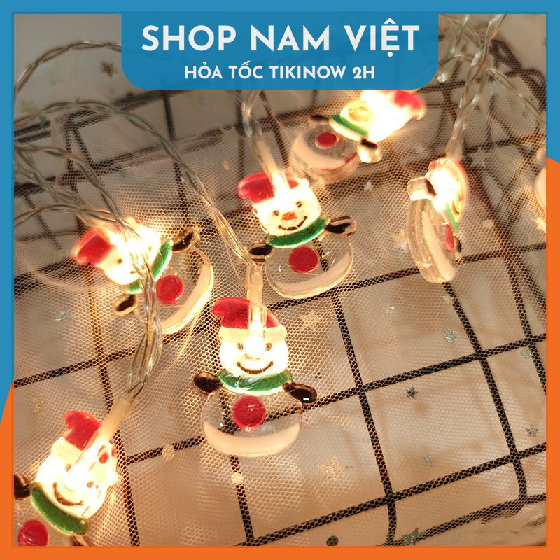 Dây Đèn Led Fairy Light Trang Trí Giáng Sinh Biểu Tượng Cây Thông, Người Tuyết, Ông Già Noel - Chính Hãng NAVIVU