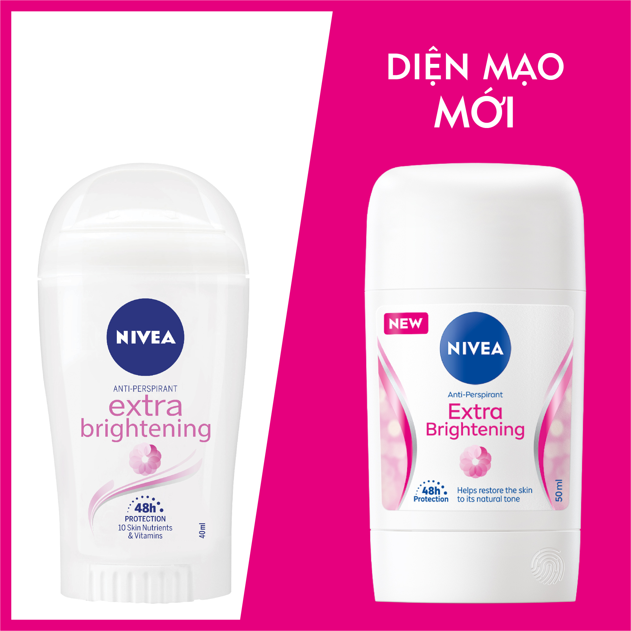 Sáp Ngăn Mùi NIVEA Extra Brightening (50 ml) - 84160