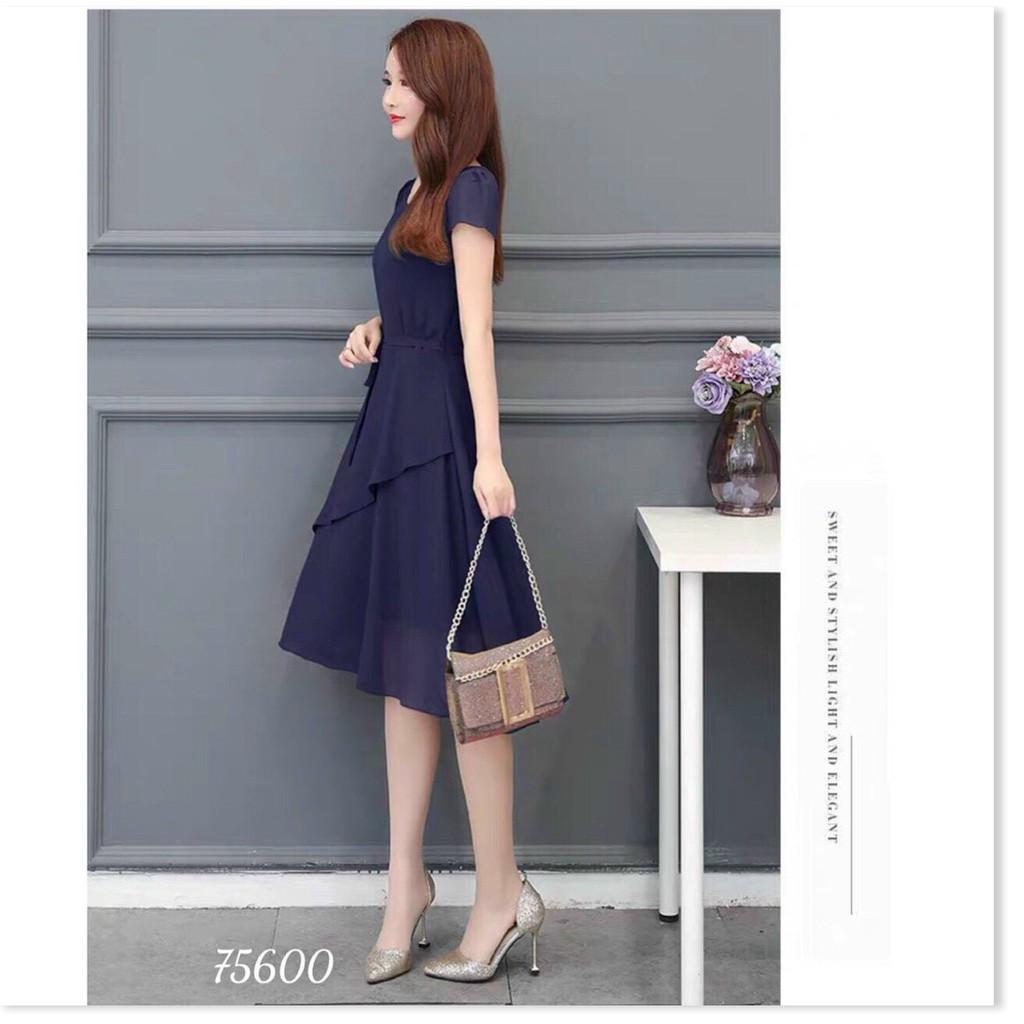 ĐẦM XÒE VOAN CHIFON NỮ CỰC SANG TRỌNG DÀNH CHO CÁC QUÝ CÔ THỜI TRANG MỚI KINGSHOP79