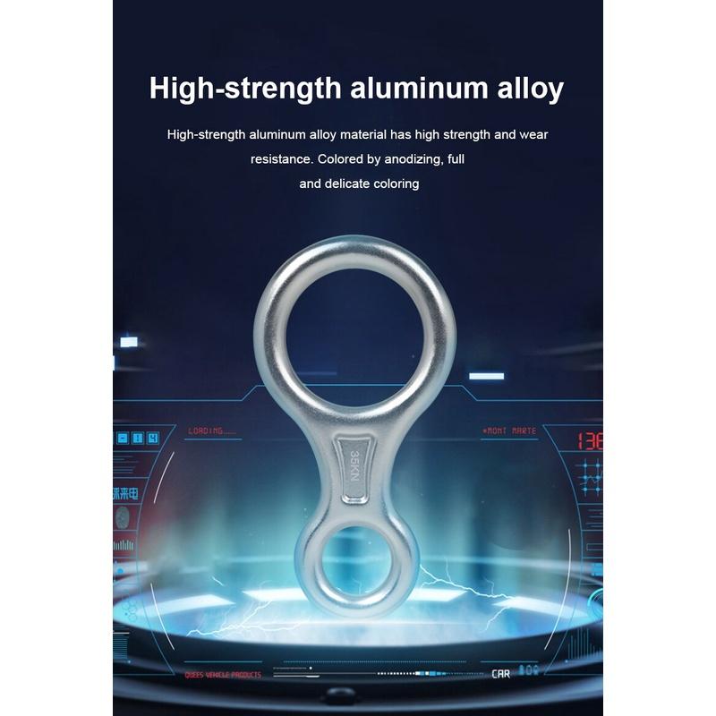 Outdoor speed drop 8-Shape ring descent device high altitude descent device protector Climbing Abseiling Device