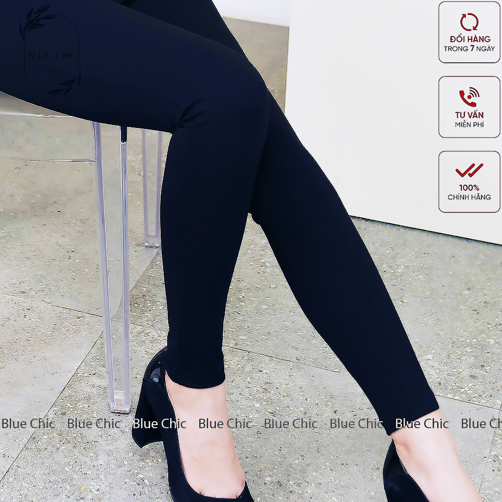 Quần tregging nữ Blue Chic cạp cao, quần tregging 6 cúc, chất vải dày dặn, siêu co giãn, mặc tôn dáng