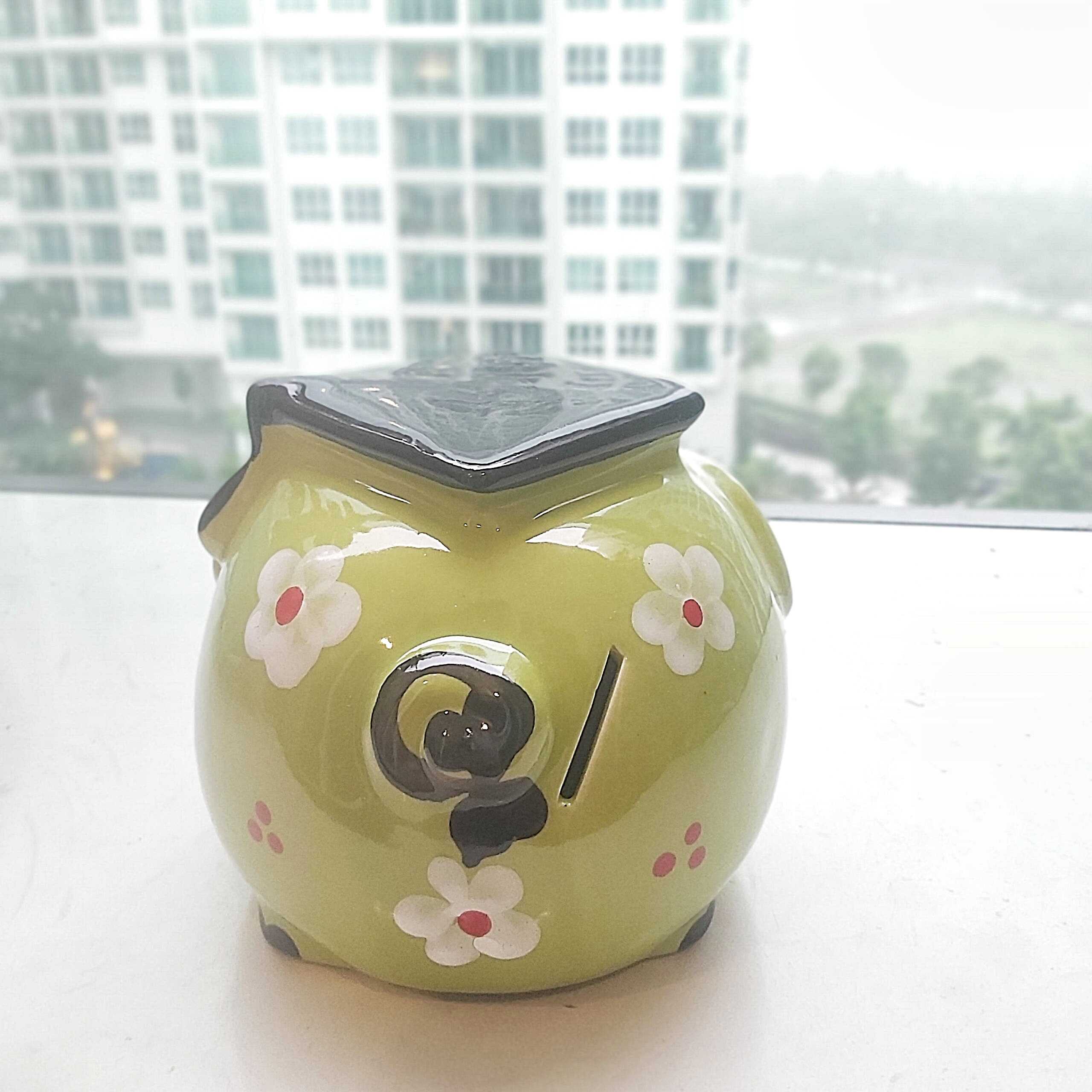 HEO ĐẤT Tiết Kiệm Bát Tràng cao cấp – Kiểu mới HEO TÚ TÀI– 4 màu lựa chọn – Ống heo Phong thủy Thu Hút Tài Lộc, May Mắn