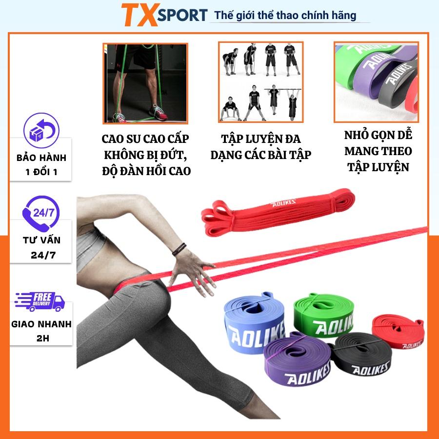 Dây Kháng Lực, Dây Đa Năng Hỗ Trợ Tập Luyện Tập Gym Thể Hình Cao Su Power Band Aolikes Chính Hãng AL3602 TXsport