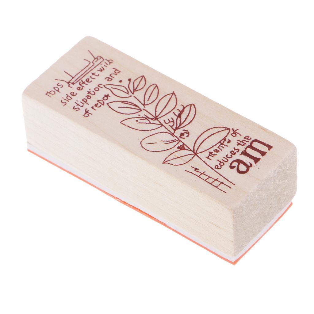 1 Piece Retro Style Wooden Flower Stamp For Scrapbooking English Letters DIY