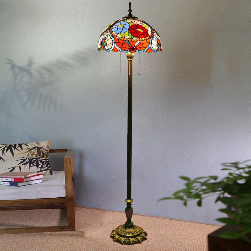 Đèn Tiffany, đèn cây quý tộc, Hàng Nhập khẩu cao cấp , thắp sáng và trang trí sang trọng, kích thước 1m65x40cm, Mã DB07
