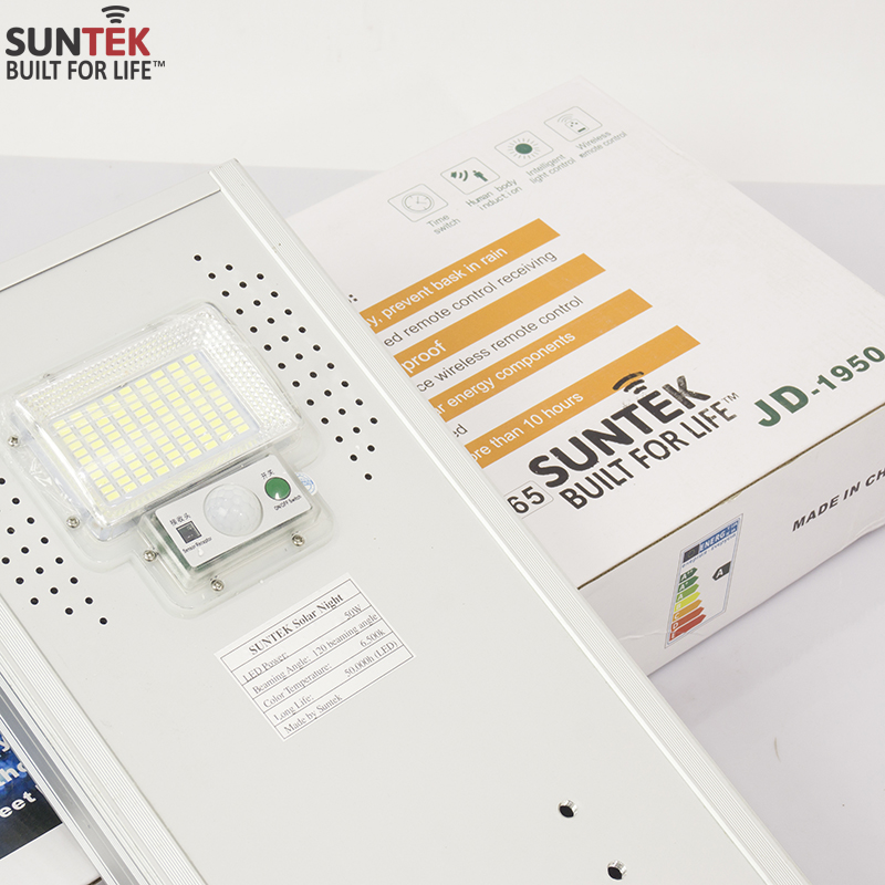 Đèn Đường Năng Lượng Mặt Trời Liền Thể SUNTEK LED Solar Street Light JD-1950A 50W - Hàng Chính Hãng