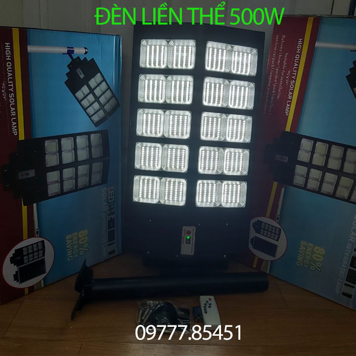 Đèn Năng Lượng Mặt Trời 500W Liền Thể Kép