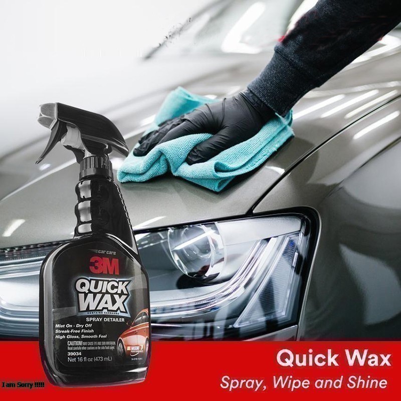 Chai xịt đánh bóng nhanh sơn xe 3M quick wax 39034