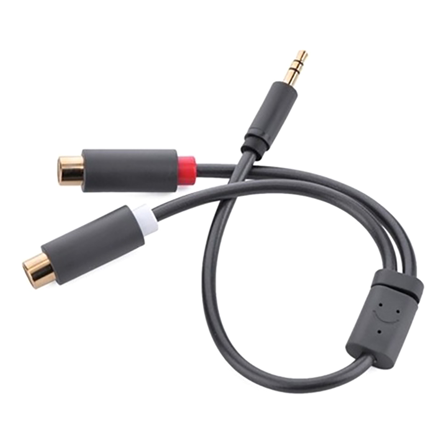 Cáp Âm Thanh Audio 3.5mm Ra Rca Âm Ugreen 10547 (20cm) - Hàng Chính Hãng