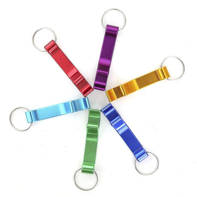 1pc Creative Multi - functional Colorful Opener Portable Key Holder Beverage Beer Bottle Opener