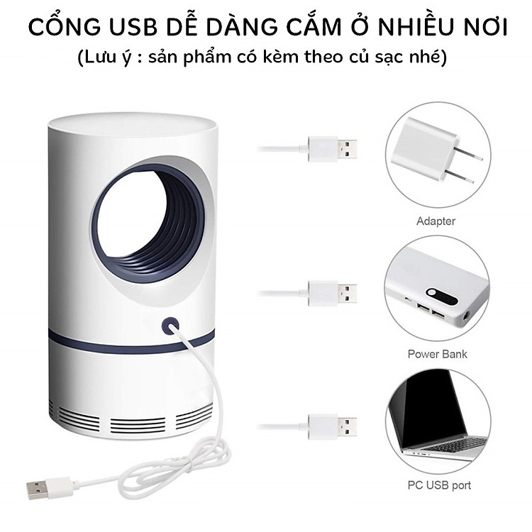 Đèn Bắt Muỗi Quang Điện Tử Đèn Diệt Muỗi Cho Mẹ Bầu Và Bé Sử Dụng Chân Sạc USB