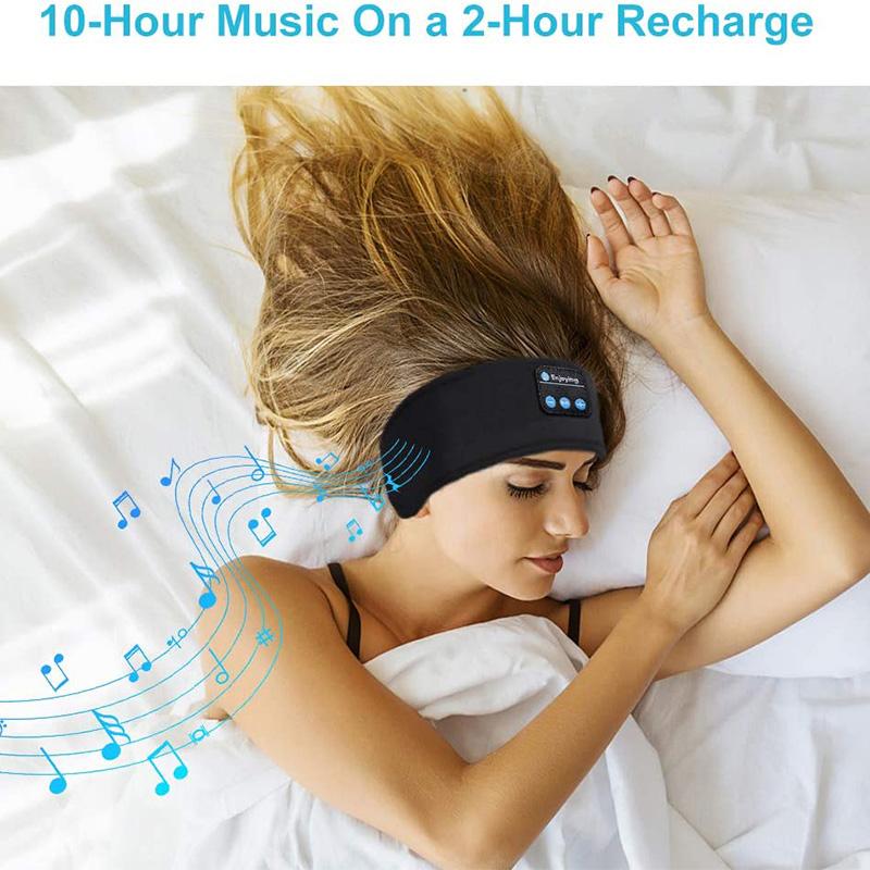 Tai Nghe Ngủ Bluetooth Băng Đô Thể Thao Mỏng Mềm Mại Đàn Hồi Thoải Mái Tai Nghe Nhạc Không Dây Mặt Nạ Ngủ Cho Mắt Ngủ Màu: 002