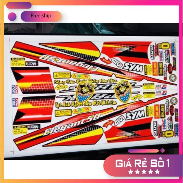Tem rời dành cho xe elegant spark đỏ đen