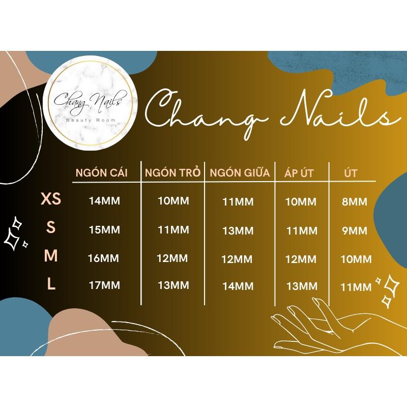 Chang Nails - Nail Box thiết kế thủ công - đính đá, đính charm, tone trắng