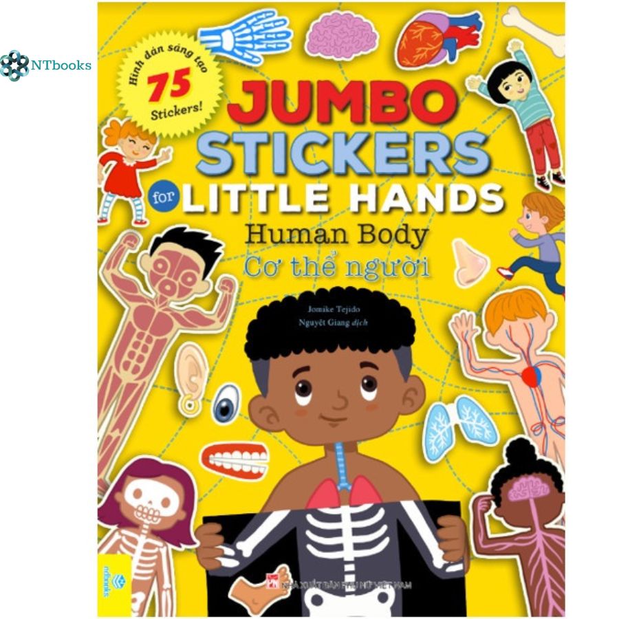 Sách Jumbo Stickers for Little Hands - Human Body - Cơ thể người