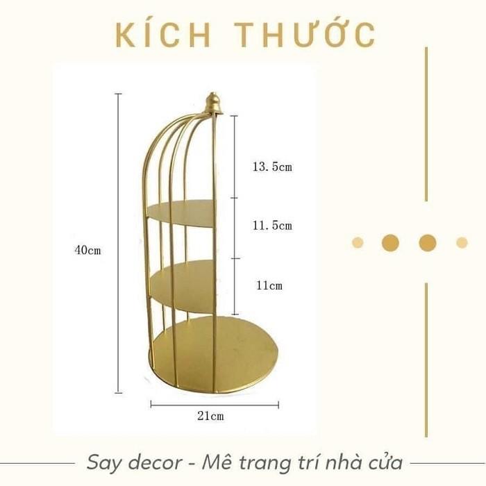 Kệ lồng chim 3 tầng