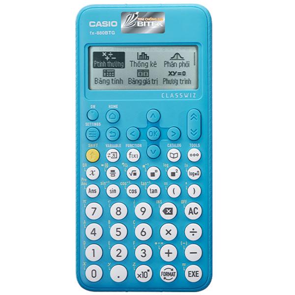 Máy Tính CASIO FX-880BTG - Màu Xanh Biển + 2 Bút Bi Pilot BP-1RT - Mực Xanh