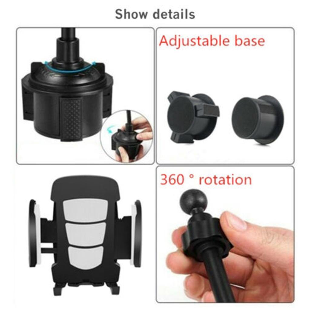 New Universal Adjustable Car Mount Gooseneck Cup Holder Cradle for Cell Phone