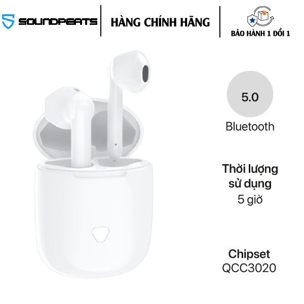 Tai nghe không dây Earbuds Soundpeats True Air 2 – Khử tiếng ồn CVC cho bạn tập trung lắng nghe hơn - Hàng Chính Hãng